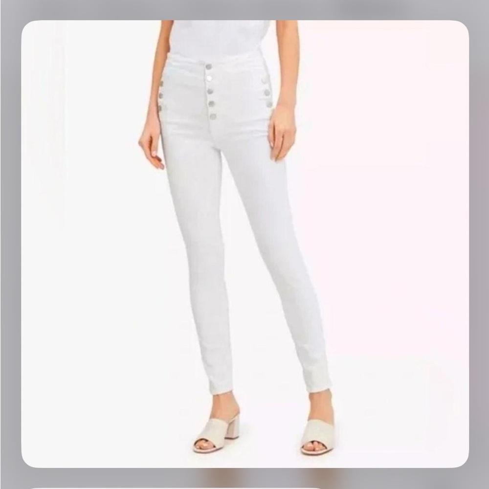 J Brand Natasha in White Sky High Skinny PhotoReady Stretch Jeans 27